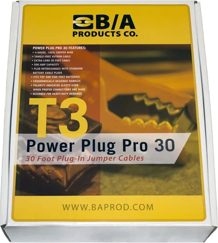 Miniatura 2 de B/A Products T3-PRO30 30' 500 Amp Booster, cables de puente, camión de remolque, servicio de carretera AAA