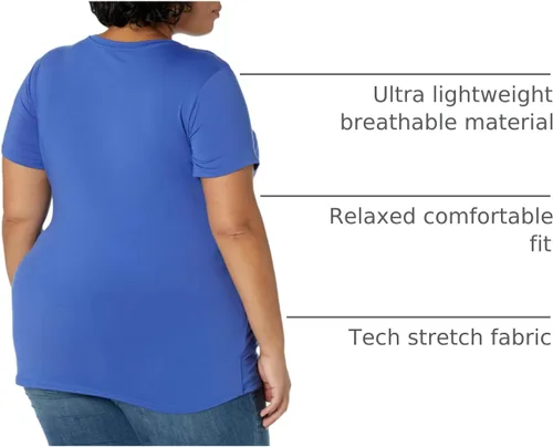 Miniatura 28 de Amazon Essentials Camiseta de manga corta con cuello redondo para mujer, de secado rápido, para entrenamiento, gimnasio, paquete múltiple