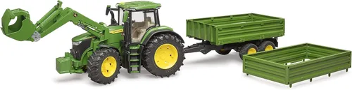 Miniatura 6 de Bruder 09828 John Deere 7R 350 con cargador frontal y remolque