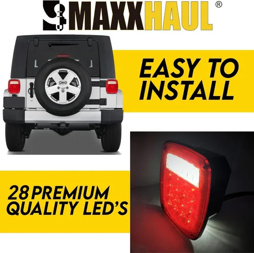Miniatura 4 de MAXXHAUL 80685 - Luz trasera universal cuadrada 12 V combinación 28 LED, para camión, remolque, barco, Jeep, SUV, RV, Vans, base plana, 2