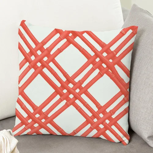 Miniatura 5 de ArogGeld Summer House - Funda de cojín geométrica naranja y roja, fundas de almohada decorativas para el hogar, de doble cara, para sofá