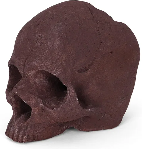Miniatura 10 de Troncos de fuego de calavera de cerámica, calaveras de hoguera, troncos de calavera de cerámica, cabeza de esqueleto/decoración de calavera