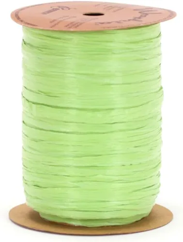 Miniatura 25 de Berwick Offray Cinta de rafia mate de 1/4" de ancho, verde manzana, 100 yardas, 0.276 in