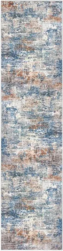 Miniatura 328 de IOHOUZE Alfombra abstracta lavable de 3 x 12 pies para pasillos, antideslizante para cocina, camino de entrada de lana sintética para interiores