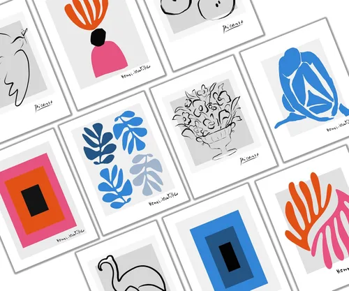 Miniatura 10 de Tarjetas de felicitación de jarrones de jengibre con flores - Juego de 10 tarjetas de nota de 5x7 para todas las ocasiones con sobres. En blanco por