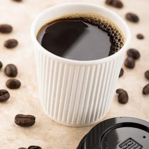 Miniatura 7 de Vasos desechables blancos de 4 onzas para bebidas calientes de 500 unidades con diseño de pared ondulada: No necesitan fundas - Perfectos