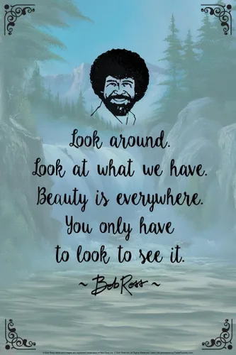 Miniatura 22 de Bob Ross Mira Alrededor La Belleza Está En Todas Partes Pintura Cita Motivacional Inspiradora Famosa Arte de Pared Impresión Cartel Fresco 12x18