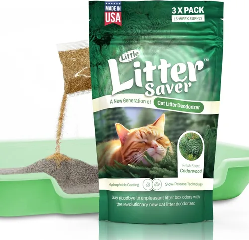 Little Litter Saver | Una nueva generación de desodorante de caja de arena para gatos | Fórmula única para liberación lenta | Aroma fresco natural |
