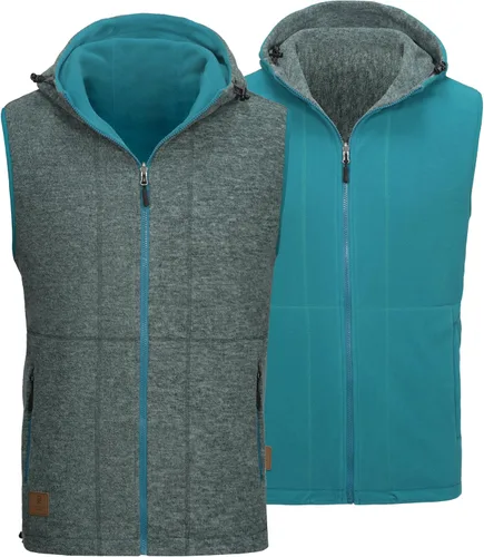 Miniatura 32 de Little Donkey Andy Chaleco de forro polar reversible para hombre, ligero, cálido, sin mangas, con capucha, para senderismo, caminar, viajar