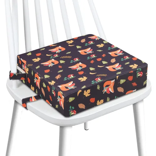 Asiento elevador para mesa de comedor, soporte más fuerte, correas dobles seguras, asiento elevador de comedor para niños pequeños, cojín de aumento