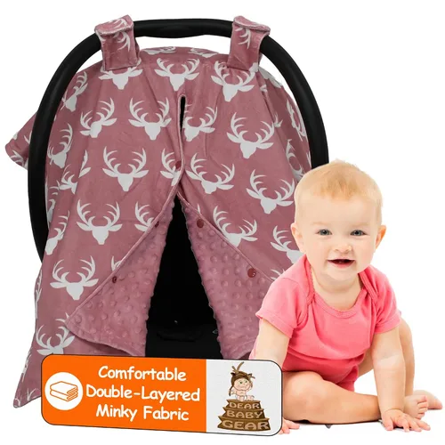 Miniatura 3 de Dear Baby Gear - Toldo de asiento de automóvil de 40 x 30 pulgadas, funda para transportar bebés para niños y niñas, uso acogedor para otoño