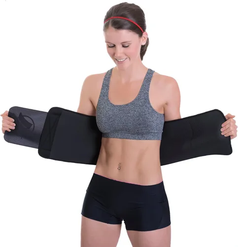 Miniatura 5 de Fitru Cinturón Reductor de Cintura Sauna para Mujeres y Hombres - Envoltura Abdominal para Entrenamiento de Cintura Negro