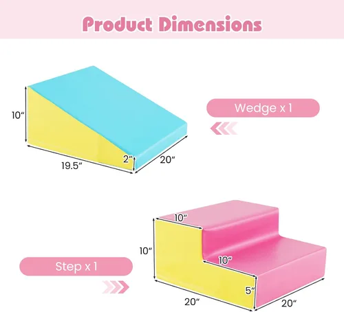 Miniatura 7 de Olakids Juguetes de escalada para niños pequeños, bloques de escalada de espuma para bebés de interior, juego suave con piel sintética, juego