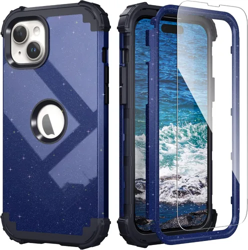 Miniatura 19 de IDweel Funda para iPhone 13 con Protector de Pantalla, para Funda iPhone 14, Híbrida Resistente a Golpes de Servicio Pesado Protección Cubierta Dura
