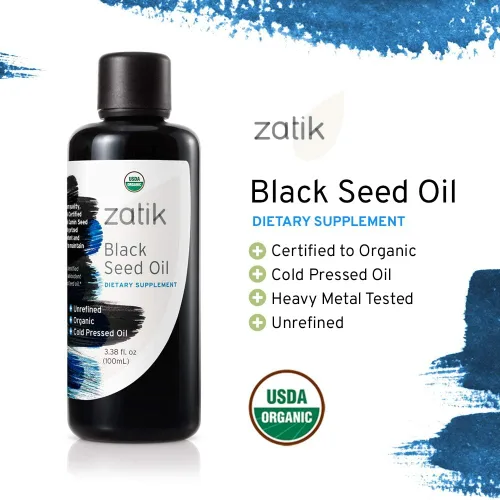 Miniatura 3 de Zatik Naturals - Aceite de semilla de comino negro, prensado en frío, certificado por USDA, vegano, sin gluten, sin OMG, 6.76 fl oz, 6.8 fl oz