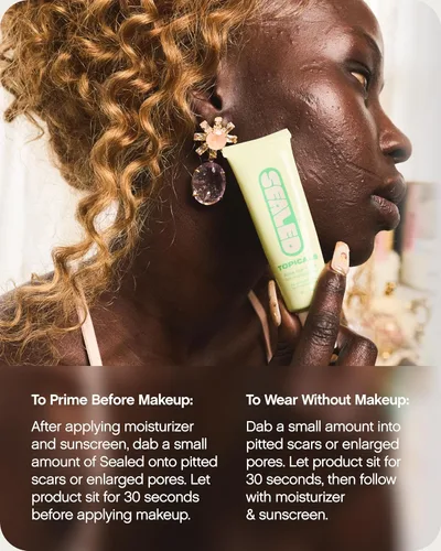 Miniatura 5 de Topicals Imprimación sellada activa de relleno de cicatrices para piel propensa al acné, buena para manchas, poros, acné y sequedad - Contiene