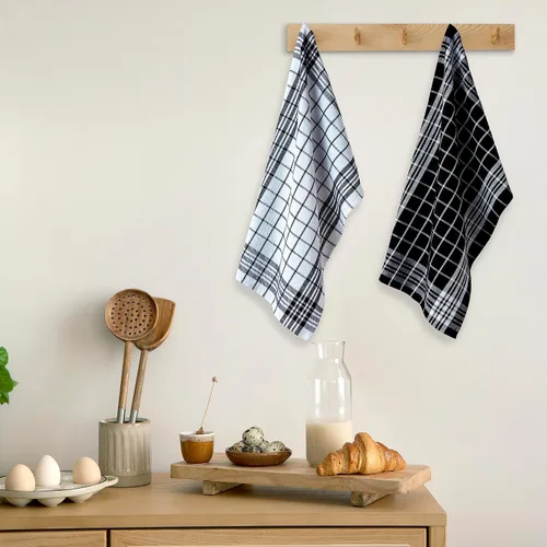 Miniatura 6 de Encasa XO Juegos de Toallas de Cocina y Paños de Cocina Toalla de Mano de Algodón Multiusos, Altamente Absorbente para Limpieza y Reutilizable