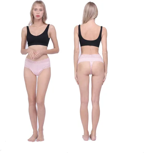 Miniatura 3 de Ropa interior posparto de cintura alta y bragas de maternidad para mujer tanga de algodón de encaje retro