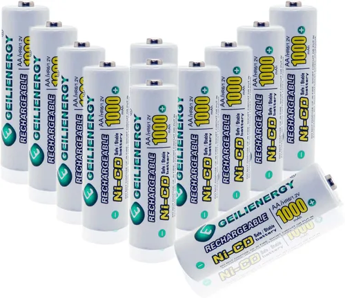 Miniatura 8 de Pilas recargables AA Ni-CD de 1000 mAh, pilas recargables AA para luces solares (paquete de 8)