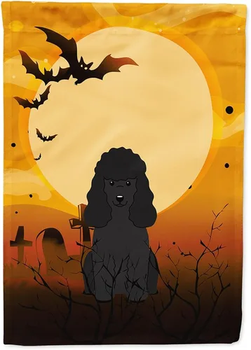 Miniatura 246 de Caroline's Treasures BB4307GF - Bandera de Halloween Airedale para jardín, bandera decorativa para patio exterior, obras de arte de patio, macizos