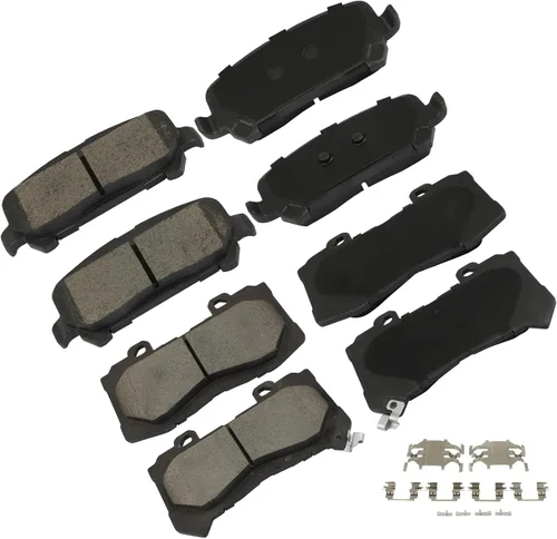Miniatura 19 de Pastillas de freno de cerámica delanteras traseras 8 piezas para Mercedes-Benz CLK3/CLK430, 98-99 para Mercedes-Benz E300, 98-02 04 05