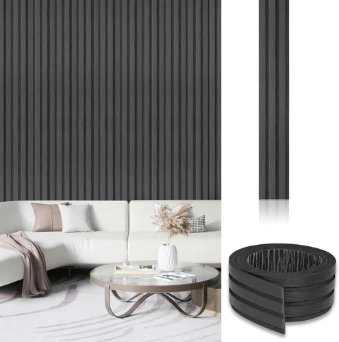 Miniatura 10 de 4 rollos de paneles de pared de láminas de PVC para despegar y pegar, panel de papel tapiz de grano de madera sintética grueso autoadhesivo de 4 x