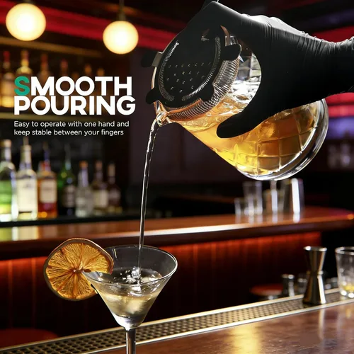 Miniatura 6 de Homestia Vaso mezclador de cóctel de cristal de 25 onzas, juego de 3 con jigger & Pourer Jarra agitadora sin plomo con base pesada para Martini, Old