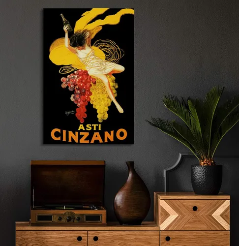 Miniatura 2 de Lienzo impreso para pared, póster clásico de vino vintage, Asti Cinzano, 32 x 48 pulgadas
