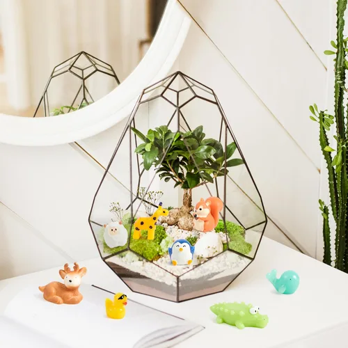 Miniatura 5 de JOYIN 50 piezas de figuras de animales en miniatura de resina, figuras de animales de resina mixtas para accesorios de jardín de hadas, decoraciones