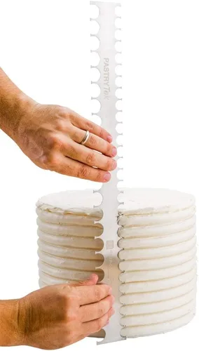 Miniatura 5 de Restaurantware Peine para tartas de 19.8 x 2 pulgadas, 1 peine decorativo de semicírculo, bordes surtidos de doble cara, de acero inoxidable