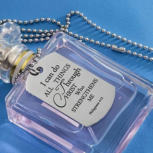 Miniatura 2 de ST-Power Regalo de bautizo etiqueta de perro de acero inoxidable collar con colgante de versículo de la Biblia para hombres o niños regalo