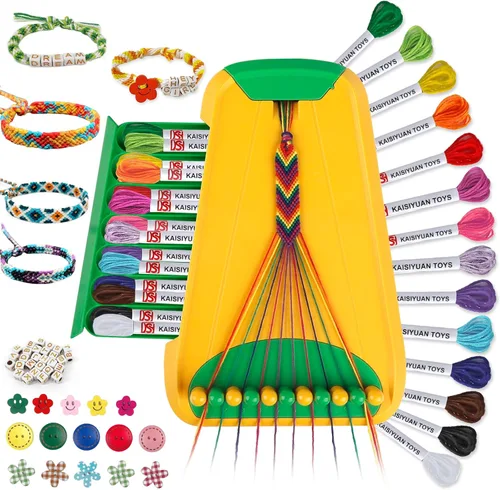 Miniatura 15 de Maynacs Arte y manualidades para niños de 8 a 12 años, kit de fabricación de pulseras de amistad para niñas, kit de fabricación de joyas para niños