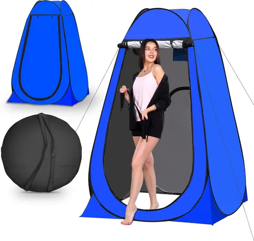 Miniatura 13 de Carpa portátil emergente de privacidad, carpa para baño al aire libre, inodoro, regadera, campamento, espaciosa, para senderismo, playa, pícnic