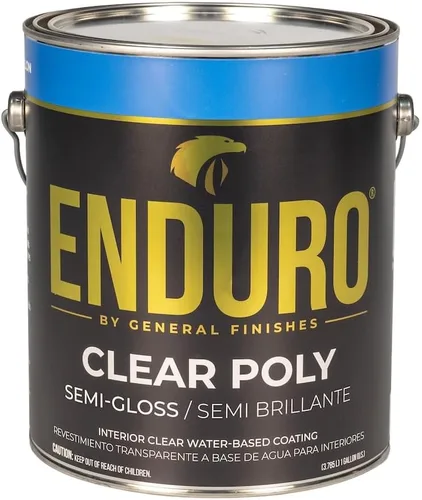 Miniatura 3 de General Finishes Enduro Poliuretano transparente a base de agua, 1 galón, mate Plano