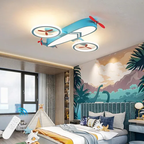 Miniatura 11 de Shine LUEST Lámpara de techo de astronauta de 20 pulgadas regulable para niños, luces de techo empotradas para dormitorio, lámpara LED de 3000
