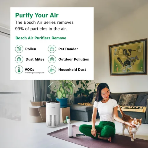 Miniatura 6 de BOSCH - Purificador de aire para el hogar, espacios grandes (cubiertas, 2745 pies cuadrados), filtro 4 en 1 para polen, humo, polvo, caspa
