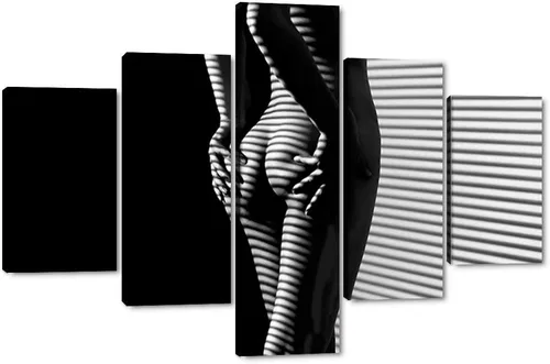 Miniatura 12 de Lienzo extra grande sexy chica desnuda durmiendo en la cama, arte de pared con marco de madera sexy para mujeres desnudas, obras de arte, arte