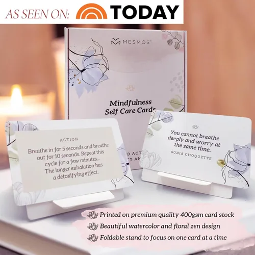 Miniatura 2 de MESMOS 52 tarjetas de atención plena con planes de acción. Regalos de relajación para aliviar el estrés para mujeres, tarjetas de afirmación