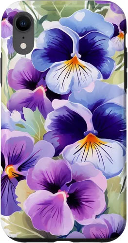 Miniatura 25 de Pansy Flower Pattern Floral Case for iPhone 17