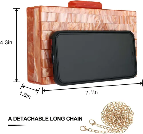Miniatura 2 de Acrylic Clutch Bag Women'S Evening Handbag Plexiglas Box Crossbody Bag