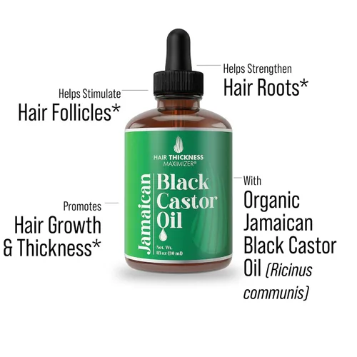 Miniatura 2 de Aceite de ricino negro jamaicano para el crecimiento del cabello. Fortalece e hidrata el adelgazamiento, el cabello seco para un cuero cabelludo