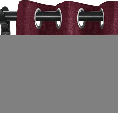 Miniatura 43 de Fcosie Cortinas opacas de lino 100 % opacas de 50 pulgadas de ancho x 63 pulgadas de largo, paneles de cortina con ojales para sala de estar