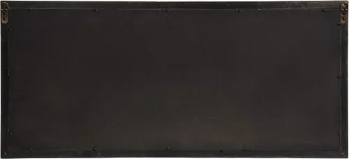 Miniatura 5 de Kate and Laurel Jackson Casual Farmhouse - Espejo de ventana de madera maciza de 10 pulgadas con estante de metal negro envejecido, 40 x 18