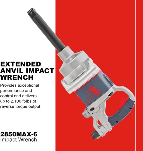 Miniatura 2 de Ingersoll Rand 2850MAX-6 Llave de impacto de 1 pulgada 5,500 rpm con extensión de yunque de 6 pulgadas