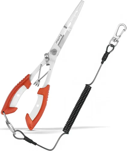 Miniatura 7 de Alicates de pesca de acero inoxidable, Alicates de punta fina para pesca, Alicates de pesca removedor de anzuelos, Kit de alicates de pesca