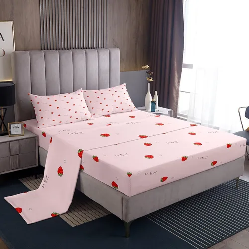 Miniatura 35 de Manfei Juego de sábanas de acuarela floral tamaño individual, juego de ropa de cama con flores botánicas, juego de sábanas de dibujos animados