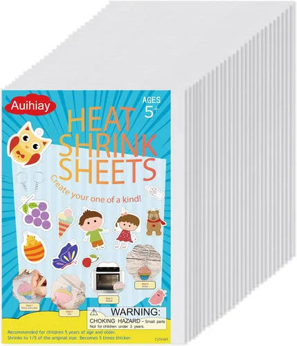 Auihiay 10 hojas de plástico retráctiles, papeles de películas retráctiles, arte retráctil para manualidades creativas, adornos de Halloween y