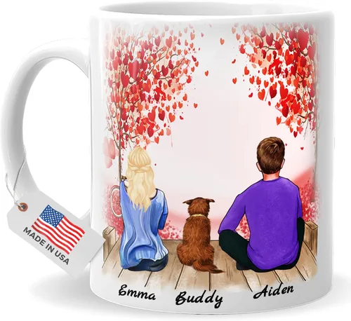 Miniatura 9 de Taza personalizada para hombres amantes de perros - Regalos personalizados con perros para el Día del Padre para el cumpleaños del esposo, San