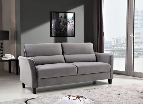 Miniatura 4 de Container Furniture Direct Stoughton - Sofá biplaza tapizado moderno de mediados de siglo con brazos inclinados para sala de estar, 57.88 pulgadas