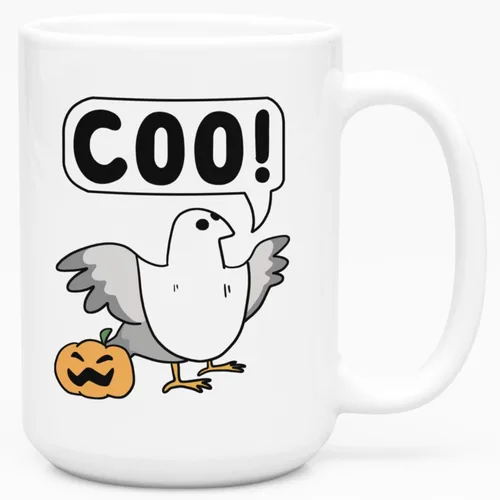 Miniatura 184 de LookHUMAN Taza de Café de Halloween – Halloween Is Meowgical Tazas, Taza de Café Espeluznante Idea de Regalos de Taza, 15 Onzas 10-Blanco